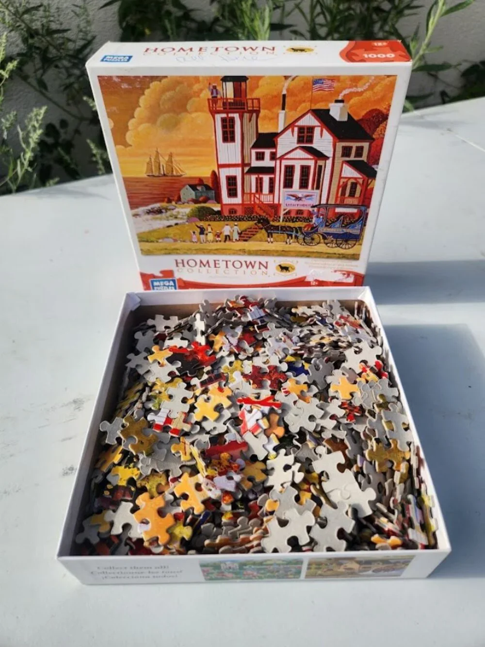 Sunset Visit 1000 Piece Jigsaw Puzzle Hometown Collection Mega Puzzles Artwork